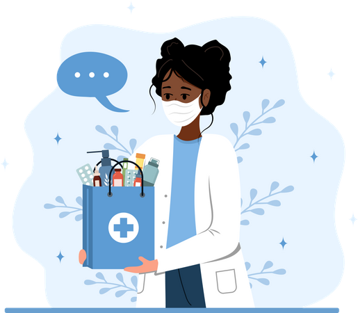 Delivery pharmacy service  Illustration