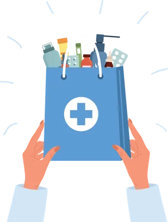 Delivery pharmacy service  Illustration