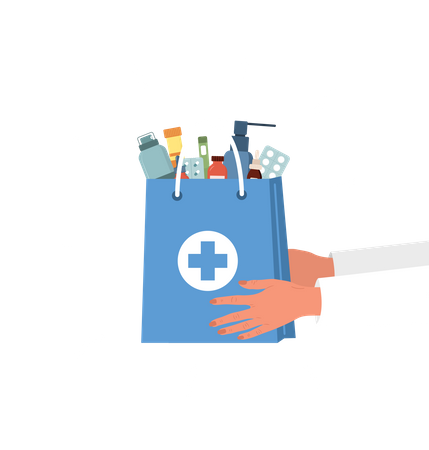 Delivery pharmacy service  Illustration