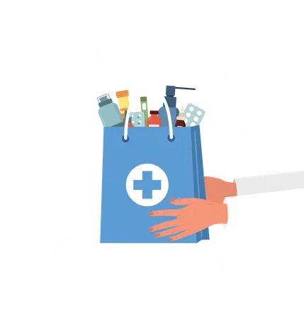 Delivery pharmacy service  Illustration