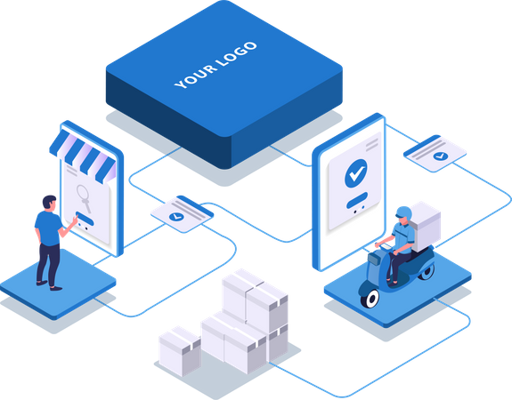 Delivery Platform  Illustration