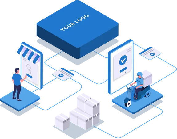 Delivery Platform  Illustration