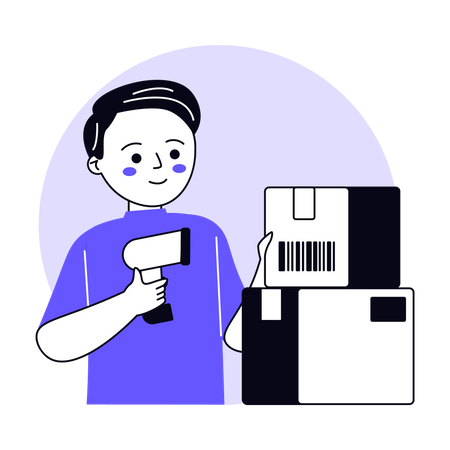Delivery Scan  Illustration