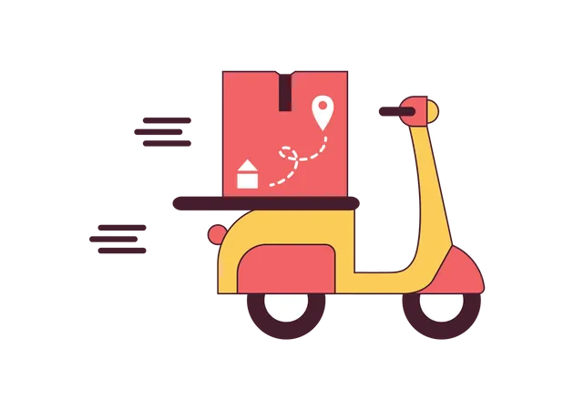 Delivery Scooter Icon Royalty-Free Images, Stock Photos & Pictures