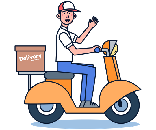 Delivery Scooter  Illustration