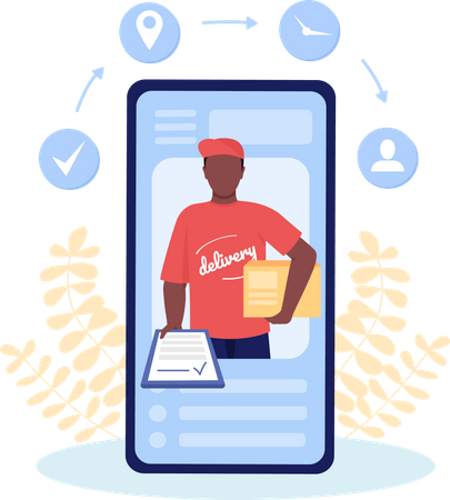 Delivery service application  Illustration