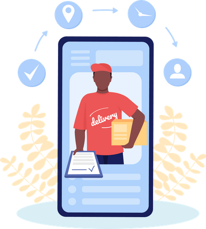 Delivery service application  Illustration