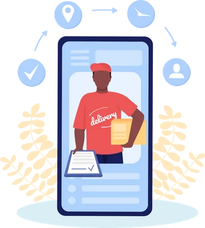 Delivery service application  Illustration