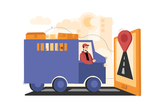 Delivery Service  Illustration