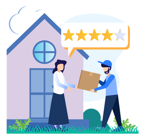 Delivery service rating Illustration