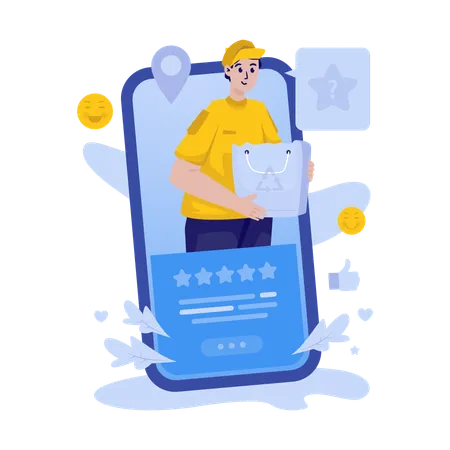 Delivery services review  Illustration