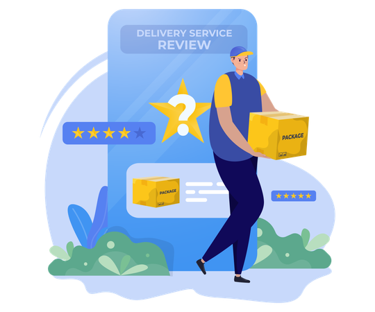 Delivery services review  Illustration