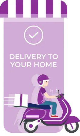 Delivery to your home Illustration
