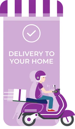 Delivery to your home  Illustration