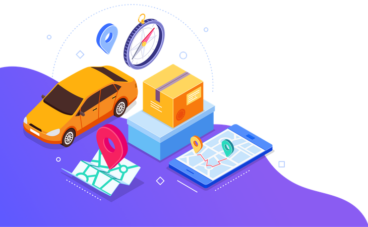 Delivery Tracker Service  Illustration