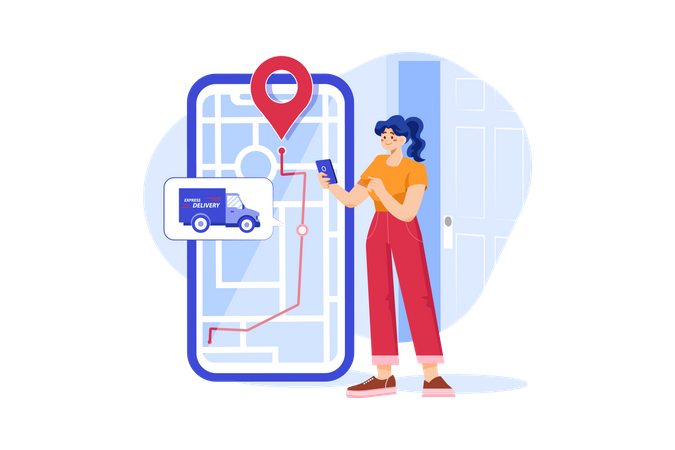 Delivery Tracking Illustration