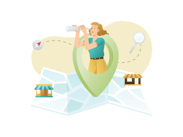Delivery tracking Illustration
