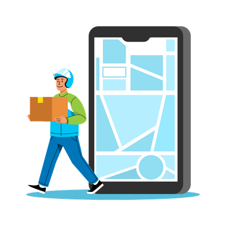 Delivery Tracking  Illustration