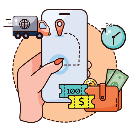 Delivery Tracking App  Illustration