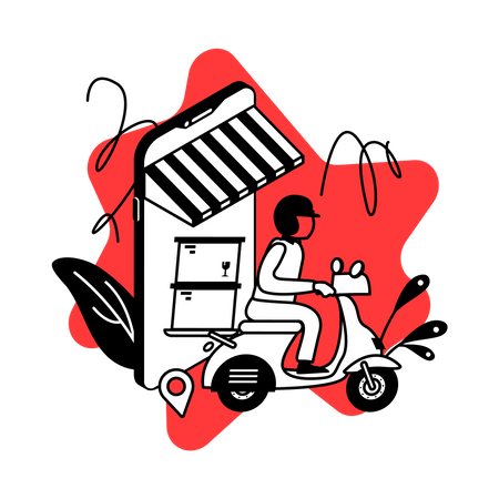 Delivery tracking app  Illustration