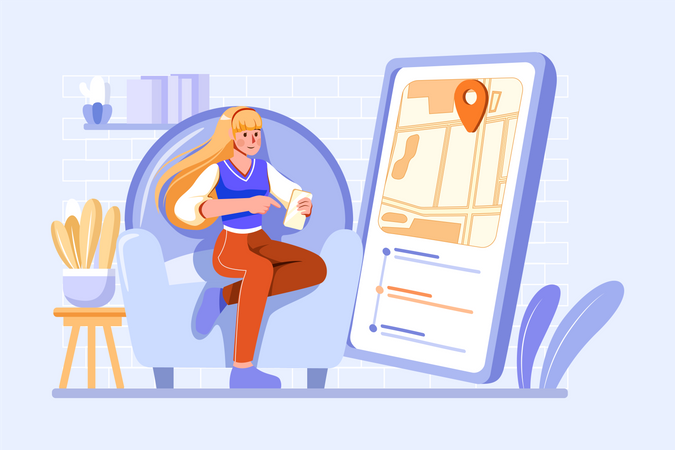 Delivery Tracking app  Illustration