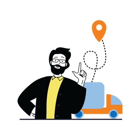 Delivery tracking  Illustration