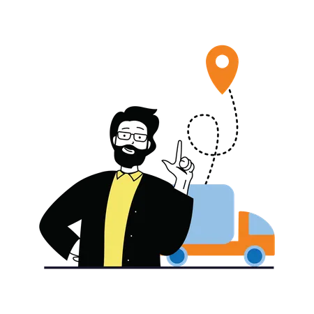 Delivery tracking  Illustration