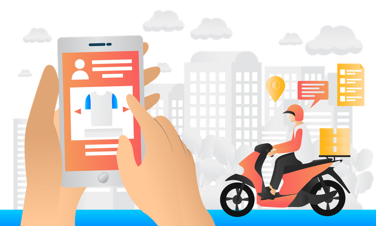 Delivery tracking  Illustration