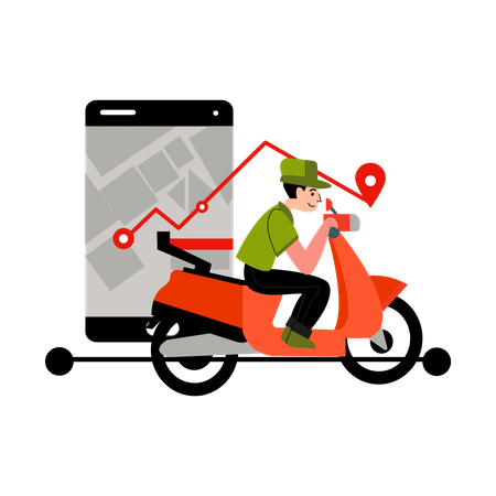 Delivery tracking  Illustration