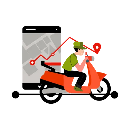 Delivery tracking  Illustration