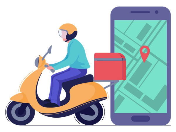 Delivery Tracking  Illustration