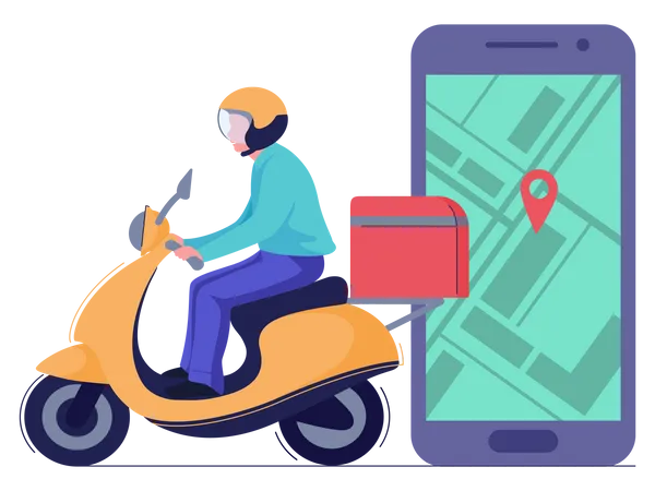 Delivery Tracking  Illustration