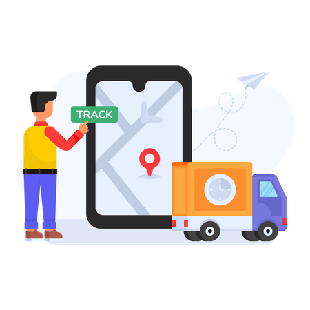 Delivery Tracking  Illustration