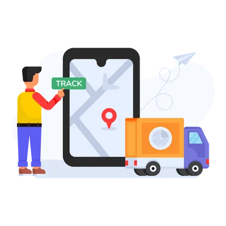 Delivery Tracking  Illustration