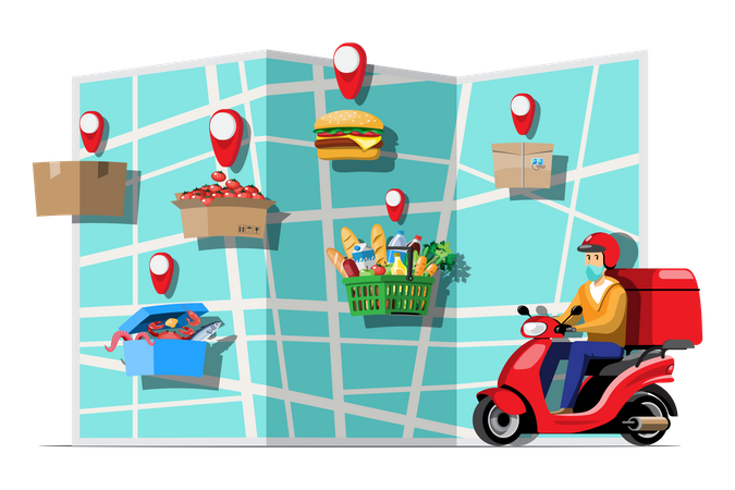 Delivery Tracking  Illustration