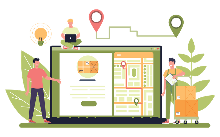 Delivery tracking  Illustration