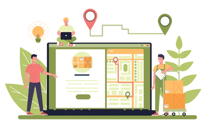 Delivery tracking  Illustration