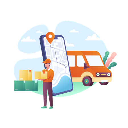 Delivery tracking  Illustration