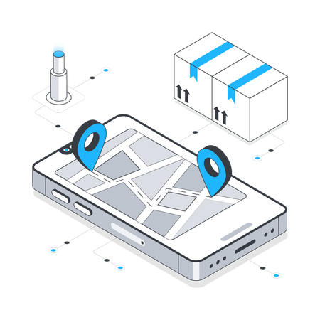 Delivery Tracking  Illustration