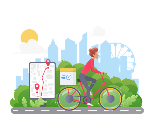 Delivery tracking  Illustration