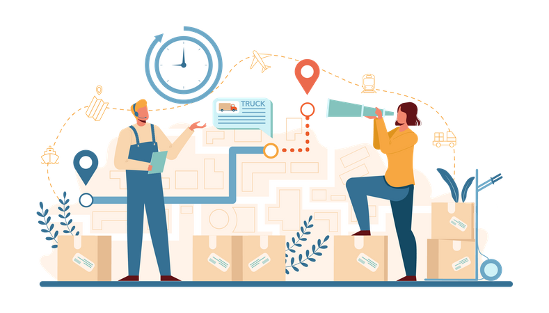 Delivery tracking  Illustration