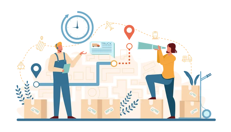 Delivery tracking  Illustration