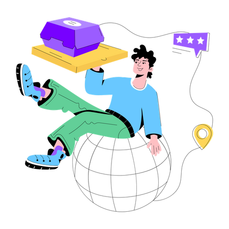 Delivery Tracking  Illustration