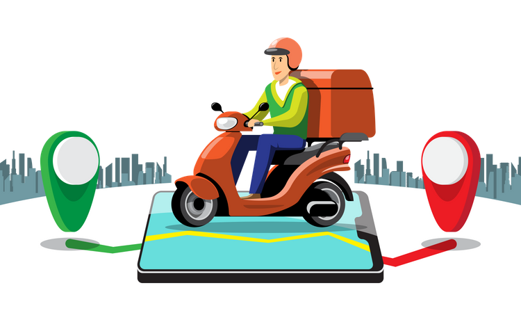 Delivery Tracking  Illustration