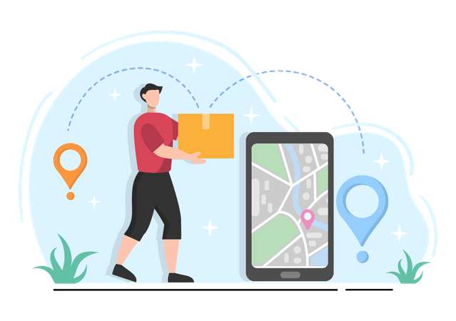 Delivery Tracking Service Illustration