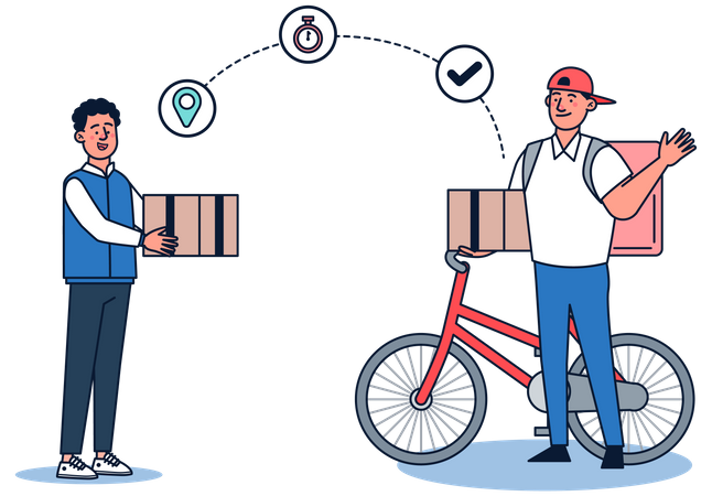 Delivery Tracking Service  Illustration