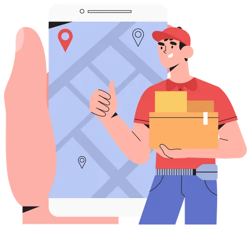 Delivery Tracking Service Illustration