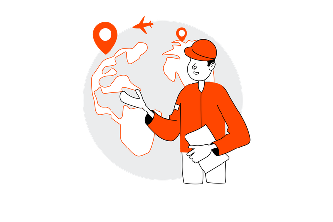 Delivery tracking service  Illustration