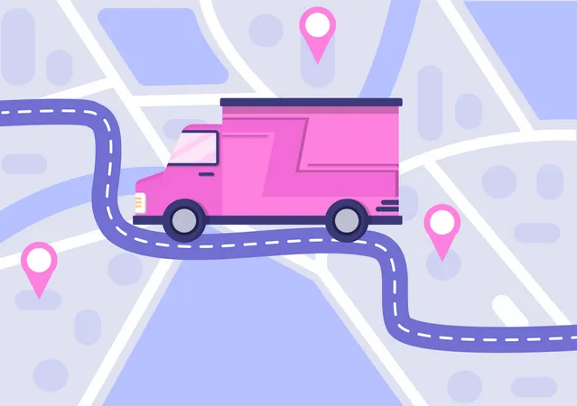 Delivery Tracking Service  Illustration