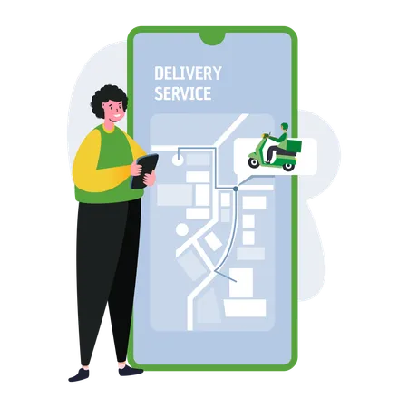 Delivery tracking service  Illustration